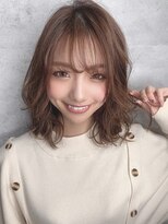 アンダーバー(UNDRvr)&nbsp;ミニウルフデジタルパーマチェリーブラウンショートボブ