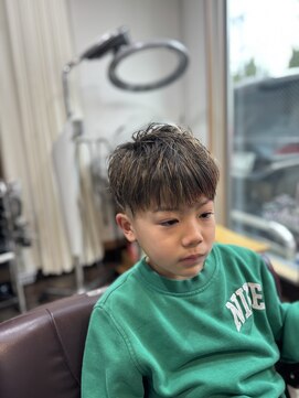 ストローヘアー(STRAW hair) 名古屋/守山区 キッズ×フェード×メッシュ大人顔負けの渋い男髪