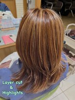 アース モード 新小岩店(EARTH/M)&nbsp;レイヤーカット×ハイライト