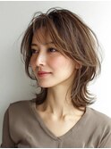 ◇大人可愛い20代30代40代50代ミディアムレイヤー