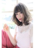 【Madu】大人可愛い黒髪ミディアムエアウェーブビータ
