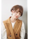 20代30代40代大人可愛い小顔丸みショートボブワンサイド