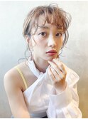 紐アレンジポニー_ローライトスリークボブ厚めバング_37546
