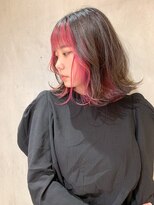 アンカーバイナチュラル(anchor by natural)&nbsp;☆切りっぱなしボブ×インナーカラーピンク☆