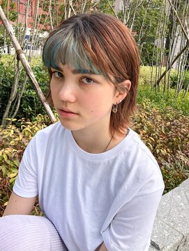 ヘアサロンエム 渋谷店(HAIR SALON M) クールショート/ボブルフ/ピンクベージュ/シルバーカラー