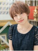 ■暖色系カラーくせ毛風ショートマッシュ109★大宮20代30代40代