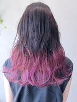 アイティーバイアルバム 藤沢店(IT by ALBUM) ピンクグラデーション_フェザーバングカーキグレージュ_ba336201