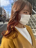 ヘアーアンドメイク ビス(HAIR&MAKE bis) ブリーチ1回でできる☆オレンジインナーカラー【青柳みゆ】