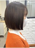 乾かすだけで簡単スタイリング◎ぷつっとボブ　ベビーバング