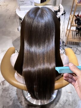 ロンド シャルム 吉祥寺(Lond charme) グレーベージュイノアカラー縮毛矯正レイヤーロング吉祥寺