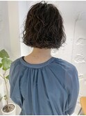 【三ツ井純】ボブパーマ 無造作カール 癖毛風風 コテ巻きパーマ