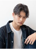 メンズバレイヤージュセンターパートツーブロモテ髪