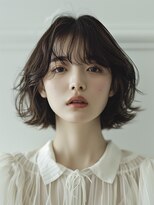 レヴ 草加店(LEV.)&nbsp;イメチェン　外はね　ボブ　美髪　ワイドバング　ブルーブラック