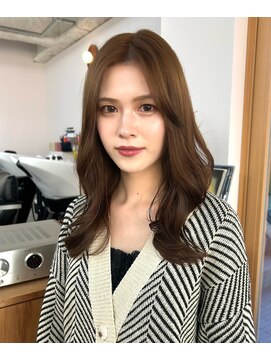 エルム 原宿 表参道(yelm) ブリーチなしダブルカラーナチュラルオリーブベージュカラー