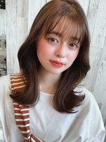 エインアンリー 明治神宮前(AIN.ANLY.)&nbsp;シースルーぱっつん前髪シャギーレイヤーロング韓国ヘア