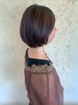 プリモ ココ 鍋島店(Primo coco.)&nbsp;ショートボブ 透明感カラー 顔周りレイヤー ブラウンベージュ