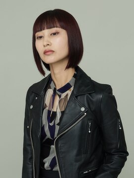 ピークアブー 原宿ハラカド(PEEK-A-BOO) くせ毛多毛ボブショート前下がりモードワイドバングかっこいい