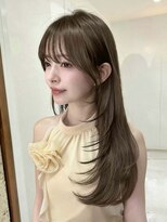 グロー 大宮(GLROW) ▲レイヤーカット顔まわり前髪矯正オリーブベージュharuhi