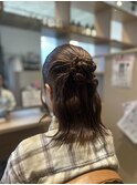 ハーフアップカチモリヘア