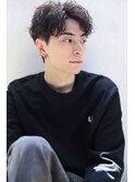 メンズワイルドヘア◎黒髪ツイスパツーブロックモテ髪パーマ