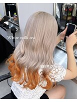 ギミックパシャ(GIMMICK pasha)&nbsp;ホワイトミルクティーとオレンジのデザインカラー