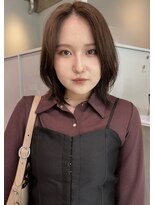 フィルムス 田町芝浦(FILMS) ミルクティーベージュ/レイヤーボブ/韓国巻き/顔周りカット/田町