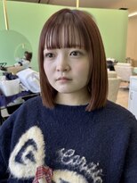 ボヌール 西宮北口(Bonheur) 顔色明るく見せる艶カラー丸みボブ