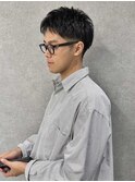 群馬太田メンズショートツイストスパイラルパーマフェード眉毛