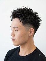 エクラート メン 仙台(ECLART men.)&nbsp;毛流れ際立つスパイキーショート｜横顔のすっきりとメンズカット