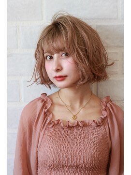 ブリーチ ラボ エーアイ 原宿店(BLEACH LABO Ai) 20代30代40代50代 色っぽふんわりショートの重軽ウェーブヘア♪