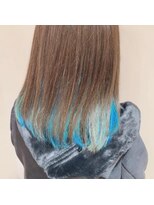 ネオヘアー 曳舟店(NEO Hair)&nbsp;【インナーカラー】アッシュグレー×アクアブルー（曳舟）