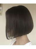 大人可愛いふっくら前下がりボブ
