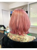 【BROAD HAIR】パステルピンク×ビビットピンク
