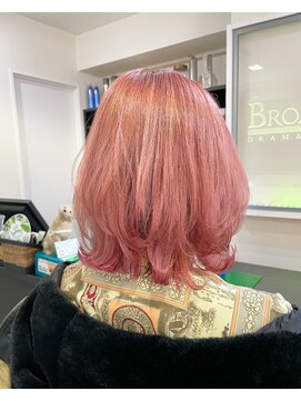 ブロードヘアー(BROAD HAIR) 【BROAD HAIR】パステルピンク×ビビットピンク