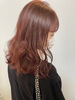 メルト 吉祥寺(melt)&nbsp;【松本咲花】ゆるふわミディ ケアブリーチ　オレンジカラー