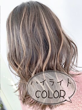 エニーハウ 川口駅東口(Hair & Make anyhow) ベージュ　ハイライトカラー