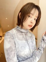 トゥルーズ 梅田店(TLUUS)&nbsp;TLUUS前髪パーマグレーベージュレイヤーロングアッシュカラー