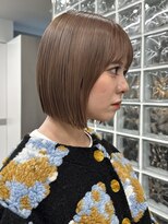 サンクプロジェクト(cinq PROJECT)&nbsp;韓国風顔周りレイヤーカットミルクティーベージュブラウンカラー