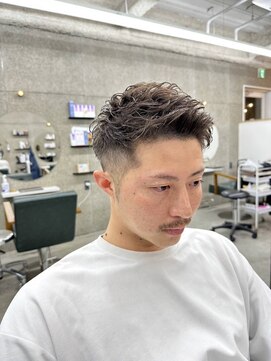 フラッグヘアー 博多駅前店(Flag HAIR) メンズパーマ短髪ツーブロック束感モテる