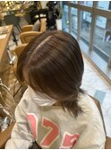 前髪カタログアンブレラカラーこなれミディウェーブパーマ大宮