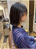 くせ毛切りっぱなしボブ / フォルムコントロール