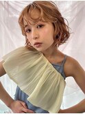 pink beige × curl