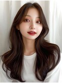 くびれヘア小顔レイヤーミニウルフ/美髪チェリーブラウン