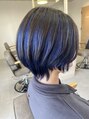アグ ヘアー シーファ 石巻さくら町店(Agu hair sifa)&nbsp;色落ちがグレーになるネイビーのデザインcolor。