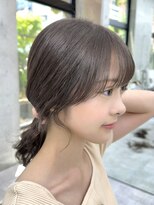 ビューブルー 亀戸錦糸町(VIEW BLUE)&nbsp;美髪オリーブグレージュ韓国レイヤーロングセミディ顔周り前髪