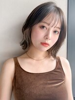 リヤン 表参道(lyann)&nbsp;暗めカラーデザインカラーフェイスフレーミング外ハネボブa