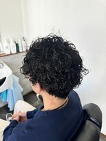 エイト(AITE)&nbsp;MEN'S/ブルーブラック/フェザーパーマ/川口/メンズ/顔そり