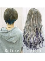 あるじゃんすー 仙台店 グレージュ×ラベンダー#シールエクステ#イメチェン#仙台