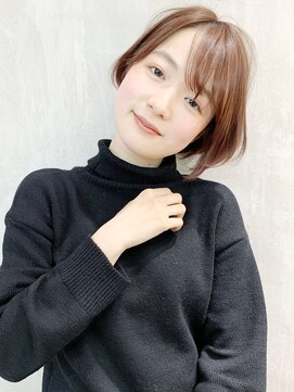 アイティー バイ アルバム 中野店(IT by ALBUM) 王道ショート_耳かけウェーブパーマフォギーベージュ_46864