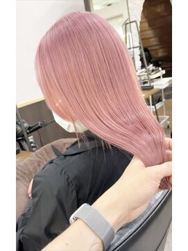 ルクスバイアフィナー(Luxo by Afinar) ホワイトペールピンク/ハイトーンブリーチカラー/韓国風